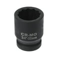 thumbnail image 1 of Ofertas Únicas 1 Pcs Zócalo de Impacto Herramienta de Hardware Duradera 60mm Negro Acero de Alto Carbono 12 Puntos 32mm para Reparación de Automóviles, Motocicletas, Dirtbike 3/4 Pulgadas, 1 of 1