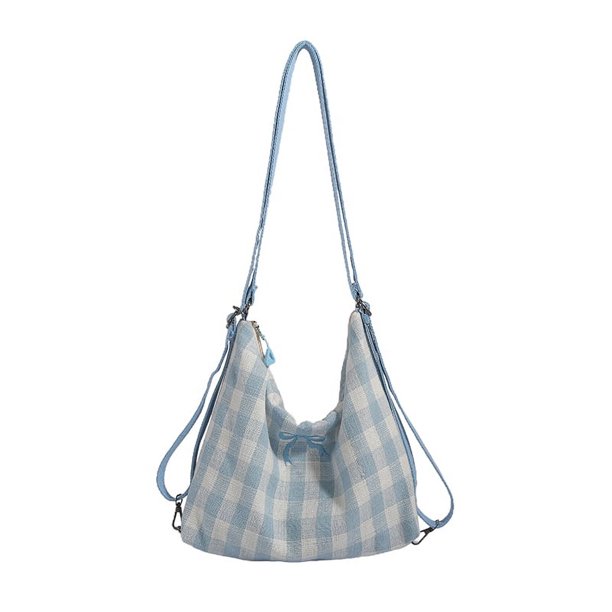 Bolso Bandolera Informal Cruzado para Mujer Diario Lona Color Contrastante Niñas