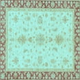 thumbnail image 1 of Ahgly Company Indoor Square Oriental Light Blue Traditional Area Rugs, 8' Square, 1 of 4