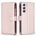thumbnail image 2 of Dteck Wallet Case for Samsung Galaxy S23 Plus,Magnetic Leather 9 Card Slots Kickstand Zipper Cash Pocket Shockproof Full Body Protection Cover with Wrist Strap for Galaxy S23 Plus, Gold, 2 of 8