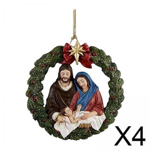 Colgante colgante,Colgante de ventana de Navidad Colgante de de Jesús,Artesanía de impresión acrílica Decoración de coche de Navidad,Año nuevo colgante de árbol de Navidad