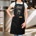 thumbnail image 2 of 2 Pack Adjustable Bib Apron for Cooking & Baking - Stylish Black Apron with " Choose Day " Cursive Design 2 Pockets Perfect for Men & Women Chefs, 2 of 5