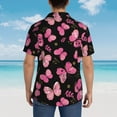 thumbnail image 6 of Goofa Girl Butterfly Hawaiian Shirt for Men, Unisex Summer Beach Casual Short Sleeve Button Down Shirts,Aloha Tropical Floral print shirt-Small, 6 of 9