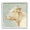 thumbnail image 4 of Stupell Industries Poised White Cow Watercolor Farm Animal Portrait, 12 x 12, Design by Emma Caroline, 4 of 5