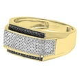 thumbnail image 2 of Dazzlingrock Collection 0.45 Carat (ctw) Round Black & White Diamond Hip Hop Flashy Ring for Men in 18K Yellow Gold, Size 9, 2 of 6
