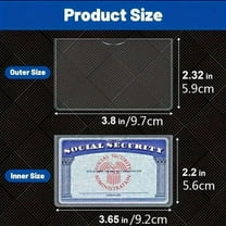 Thickened PVC Transparent Hard Card Holder Horizontal 9.7x5.9cm Waterproof Protector for Social Security Card Driver License Badge Photo Holder Christmas Gifts