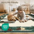 thumbnail image 4 of ODIKA 8'x10' Washable Area Rug Durable, Non-Slip Fishing Country Lake Scene With Vintage Fish And Pine Border for Living Room, Under Sectional, Family, 4 of 7