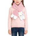 thumbnail image 5 of BXJX Girls Plush Scarf, Lightweight Casual Thermal Thick Neck Warmer for Winter Pink Size Free Size, 5 of 6