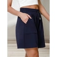 thumbnail image 6 of Women Sweat Shorts Summer Loose Athletic Short Drawstring Waist Lounge Running Shorts with Pockets, 6 of 8