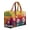 M, variant on Hippie Van Quilted Duffle Bag With Retro Floral Embroidery And Whimsical Van Design, Boho Retro Style Weekender Travel Bag For Women, Short Trip Carryall Multi-Functional For