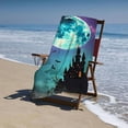 thumbnail image 4 of PHYHOO  Halloween Witch Moon Beach Towel for Adults Kids Microfiber Lightweight Swimming Pool Towels Quick Dry Absorbent Sand Free Large Oversized Bath Towel 30x60in, 4 of 8