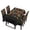 Black Christmas Bell Pattern, variant on Pzuqiu Christmas Candy 5 Pcs Table Chair Cover Set, Stain Resistant Dining Table Protector with 4 Chair Slipcovers, Wrinkle Free for Kitchen Christmas Party Holiday Home Decor