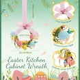 thumbnail image 3 of Small Easter Wreath, 8.7 inch Mini Easter Wreath for Front Door, Mini Spring Artificial Easter Egg Wreath with Ribbon Bow, ideal for Window Home Table Centerpiece Farmhouse Decor, 3 of 8