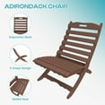 thumbnail image 5 of FODINGHILL Folding Xavier Adirondack Chairs Set of 2, HDPE All-Weather Folding Adirondack Outdoor Chair for Patio Porch Garden, BrownWood, 5 of 7