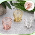 thumbnail image 4 of Uxcell 4-Pack Soportes para Plantas Aéreas de Primavera, Soporte de Metal 1014 para Pequeñas Plantas de Interior y Exterior [Oro Rosa, 2.1" H], 4 of 6