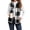 Black-White, variant on Teddy Fleece Jacket for Women Sleeveless Zip Up Teddy Fleece Vest with Pockets Buffalo Plaid Stand Collar Warm Sherpa Vest for Fall Winter Casual Wear