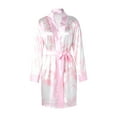 thumbnail image 3 of Dewadbow Women Satin Silk Robes Trendy Long Sleeve Silky Bathrobe Sleepwear, 3 of 6