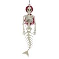 thumbnail image 1 of Calavera Sirena Terror Adorno Hueso Flexible Esqueleto Halloween Con Color Articulaciones Móviles La Casa Encantada Rojo, 1 of 9