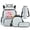 Pink Dino, variant on HUIACONG 4PCS Pink Dino Student School Backpack Set, 17" Lightweight Bookbag with Lunch Box for Kids Age 7-12