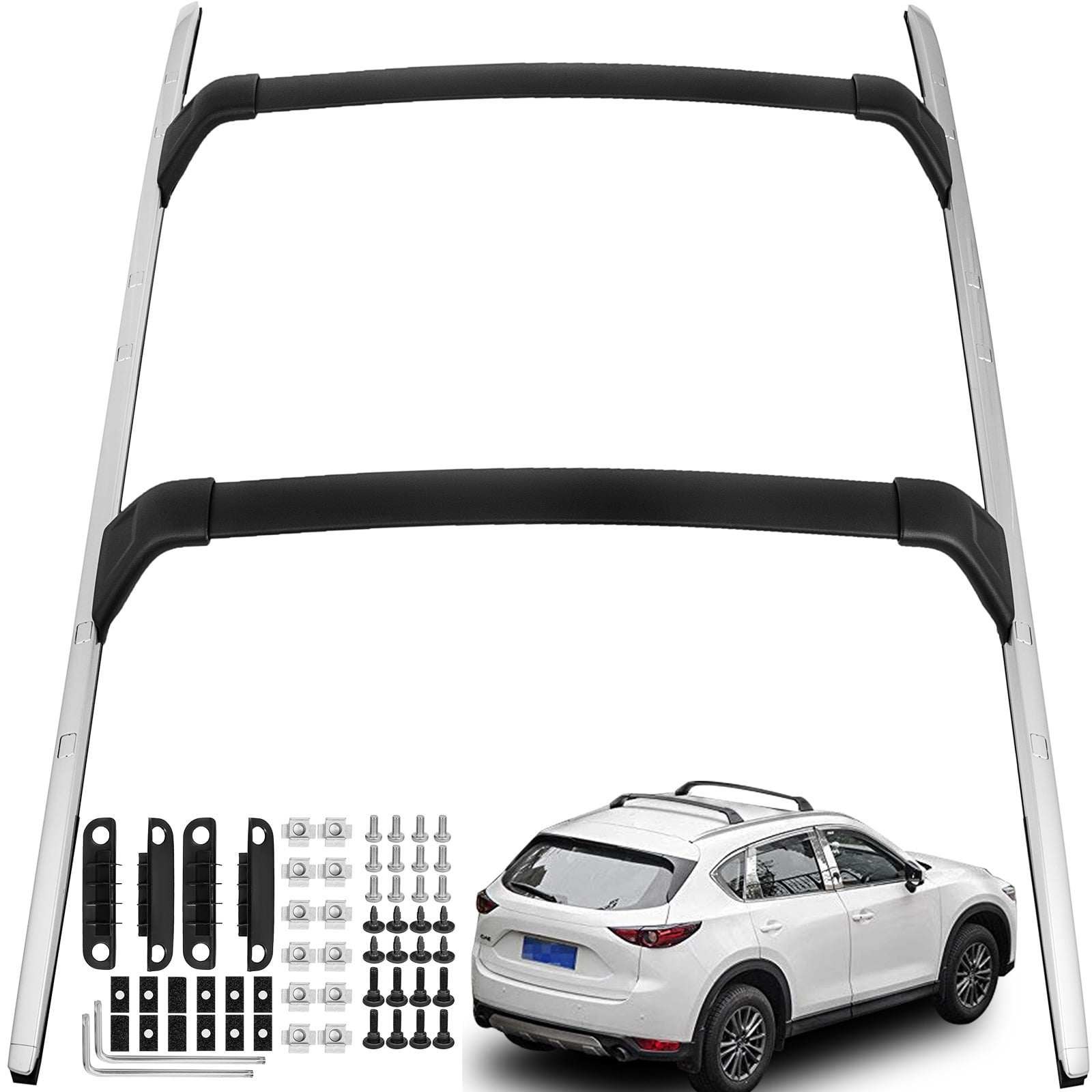 MOSTPLUS Roof Rack Cross Bar Rail Compatible with 2017 2018 Mazda CX5 CX-5 Cargo Racks Rooftop Luggage Canoe Kayak Carrier Rack