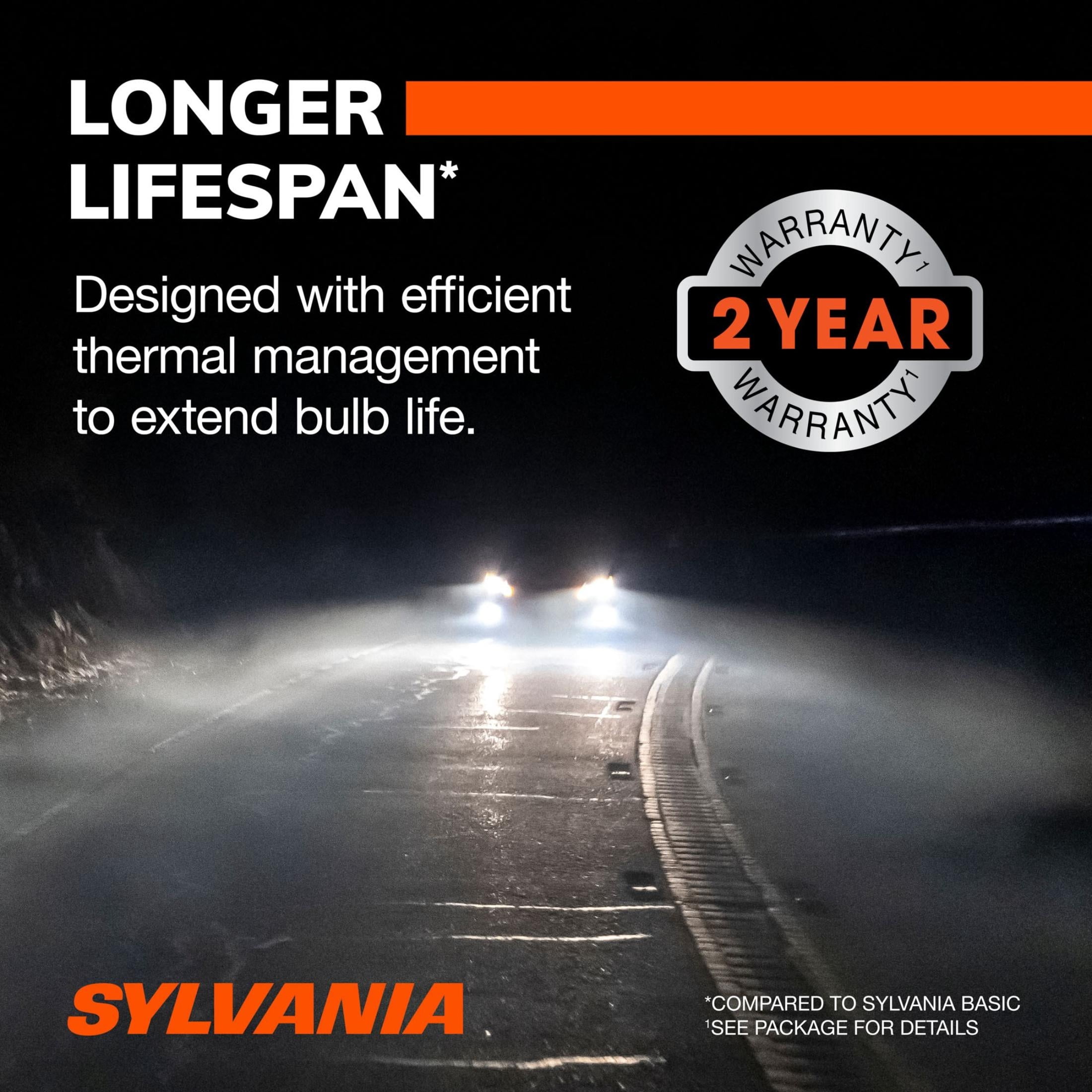 Sylvania H11 LED Fog Light and Powersport Bulb, 2 pack, Compatible with Multiple Cars