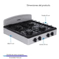 thumbnail image 4 of Estufa Parrilla de Gas de Mesa 4 quemadores Gris Garell PM4Q-G, 4 of 7