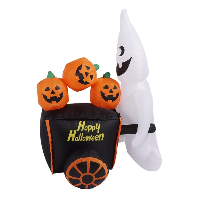 Decoración inflable de calabaza fantasma Jadeshay 6 pies con luces LED resistente A la intemperie