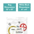 thumbnail image 5 of MMBM 4 Mil 12" x 15" Parts Bag with Hang Hole White Block 6" x 6" 1000 Pcs, 5 of 8