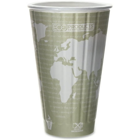 Eco-Products, ECOEPBNHC16WD, World Art Insulated Hot Cups, 600 / Carton, Tan, 16 fl oz