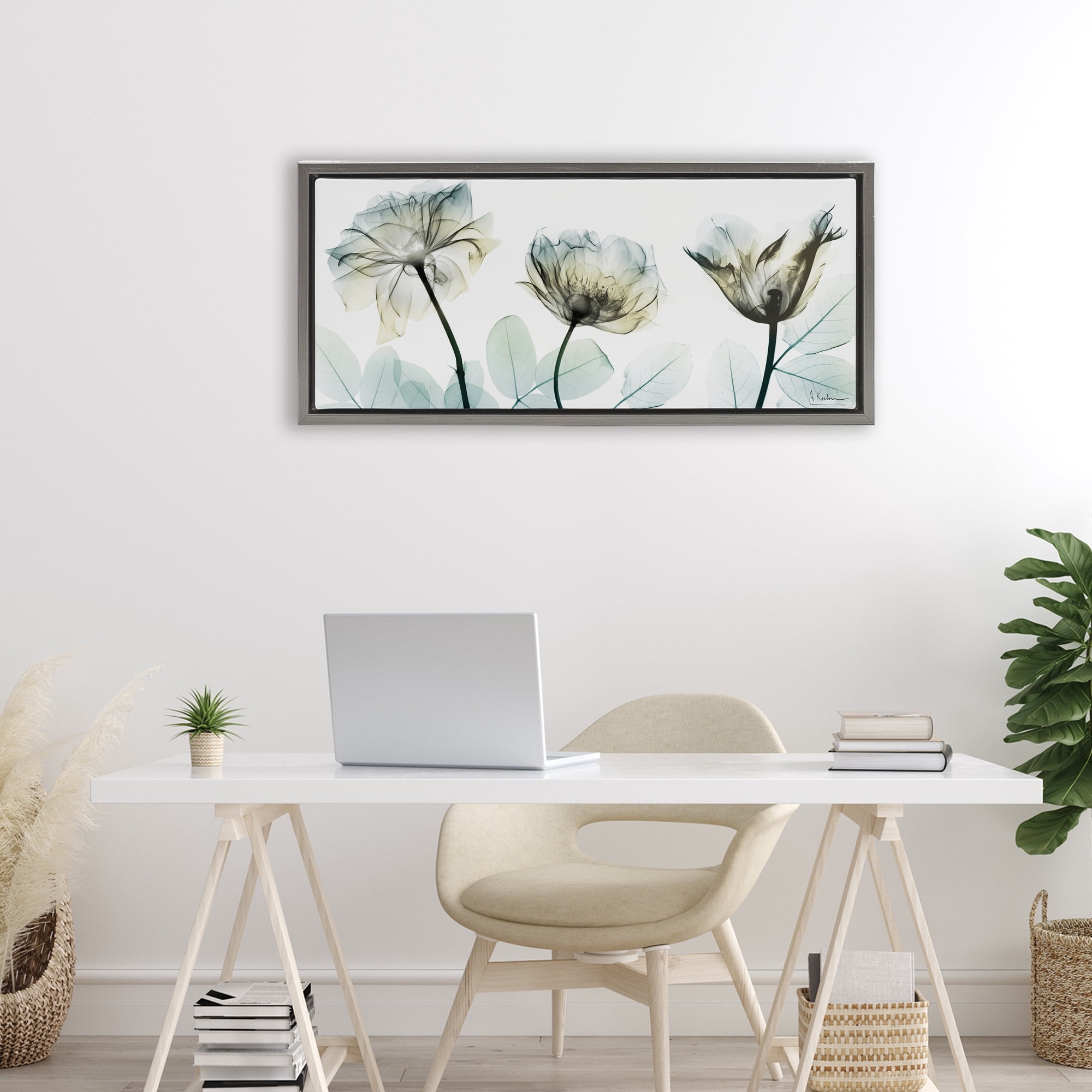 Stupell Industries Jewels Of Passion Gray Framed Floater Canvas Wall Art, design by Albert Koetsier
