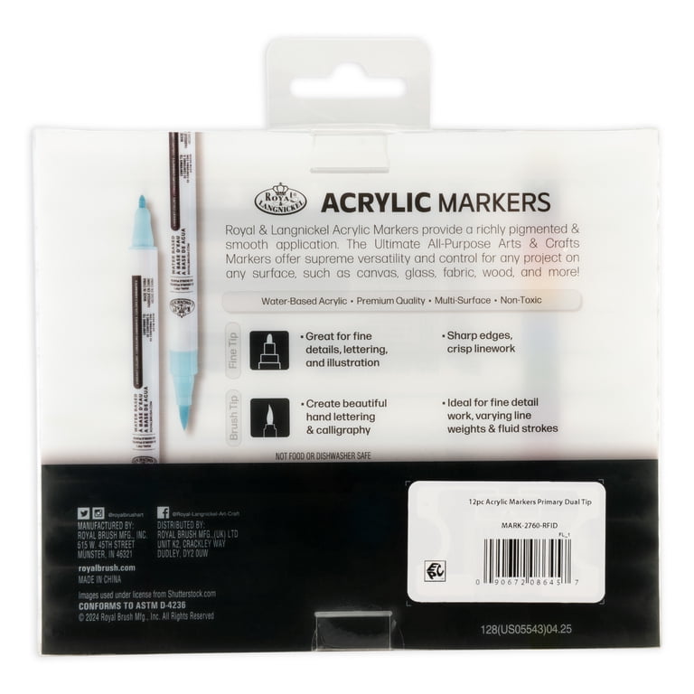 Royal & Langnickel - 12pc Dual Tip Acrylic Paint Marker Set