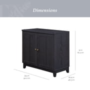 My Texas House Ellison Modular TV Console, Black Finish