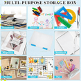 thumbnail image 3 of 6 Pcs Boîte de Classement Transparente A4 pour Documents, Boîte de Rangement en Plastique, Étui, Carton, Contenants, Protecteur de Magazines, Porte-Dossiers avec Boucle, 3 of 5