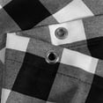 thumbnail image 3 of Extra Long Buffalo Check Shower Curtain: Cotton Blend Plaid Woven Texture & Machine Washable, Water-Repellent, Rustic Farmhouse Style for Bathroom - Black and White, 72x84 Inch, 3 of 6
