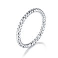 thumbnail image 1 of BORUO 925 Sterling Silver Ring, Twisted Eternity Band Stackable Rings 2mm Size 9, 1 of 4