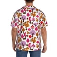 thumbnail image 3 of Yiaed Squirrel In The Forest Print Mens Casual Wrinkle Free Shirts Short Sleeve Button Down Summer Stretch Dress Shirt-4X-Large, 3 of 5