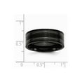 thumbnail image 6 of Titanium Grooved Black IP-plated 8mm Brushed and Polished Band Size: 13; for Adults and Teens; for Women and Men, 6 of 6