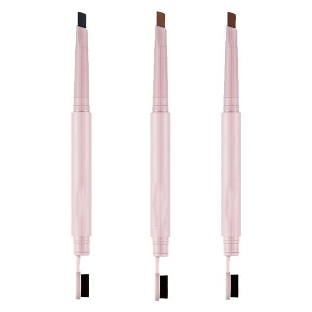 Cepillo de cejas de doble punta, lápiz de cejas de doble propósito, lápiz de cejas con punta de corte oblicuo.