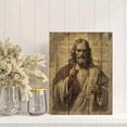 thumbnail image 2 of Qisvanset Jesus Portrait Canvas Wall Art 15.75x11.81 Inches, 2 of 8
