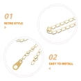 thumbnail image 3 of RENACLIPY Metal Clock Chain 4Pcs For Grandfather Clock Replacement Chain Golden Winding Home Decor, 3 of 8