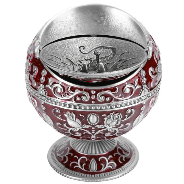 Durable Beautiful And Practical Metal Ashtray, Vintage Ashtray, Wear- And Easy To Clean Small Garbage Box For Home Storage Box Office