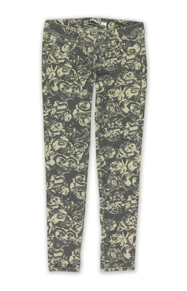 floral pattern jeans