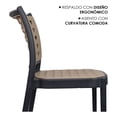 thumbnail image 4 of JAUZ IMPROVEMENT 4pz Silla Minimalista Color Arena Moderna Ton con Base Oscura Ideal Parar Exteriores y Interiores (A2328), 4 of 5
