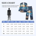 thumbnail image 4 of Balery Ocean View Bedroom Pijama para Hombre de Dos Piezas con Manga Larga, Conjunto de Dormir y Descanso Suave con Bolsillos-Large, 4 of 7