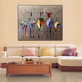 thumbnail image 3 of Colorful Zebra Room Wall Art Decals Printed On Canvas Frameless Painting Decor, 3 of 4