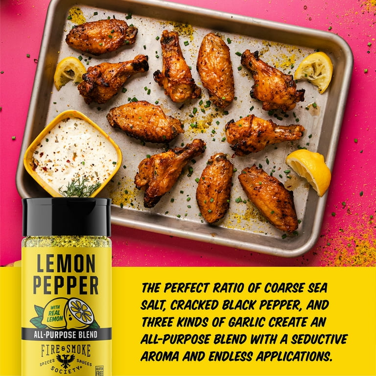 Fire Smoke Society Lemon Pepper Seasoning, Chicken, Wing