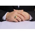 thumbnail image 2 of RYLOS Men's Rings 14K Yellow Gold Classic Ring With Diamonds and Black Onyx Set in Designer 1/2 Nugget Rings For Men Size 13, 2 of 6