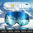 thumbnail image 4 of [2 Pack] Valentine's Day Gift Adult Cool Ski Goggles Anti-fog and Windproof OTG Oversized Double Layer PC Lens Skiing Skating Suitable for St. Patrick's Day Mardi Gras Easter New Year's Day, 4 of 8