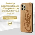 thumbnail image 2 of Case Yard Wooden Case Outside Soft TPU Silicone, Slim Fit Shockproof Wood Protective Phone Cover for Girls Boys Men and Women, Supports Wireless Charging Enjoy California Design case for iPhone-11-Pro, 2 of 7
