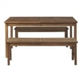 thumbnail image 2 of Walker Edison 3 Pièces Chevron Patio Extérieur Ensemble en Brun Foncé, 2 of 5